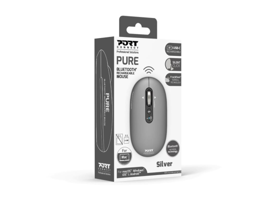 PORT CONNECT Mouse  |  PURE MAC  |  Wireless  |  Bluetooth  |  Gris clair