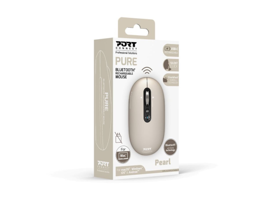 PORT CONNECT Mouse  |  PURE MAC  |  Беспроводная  |  Bluetooth  |  Перламутровый бежевый