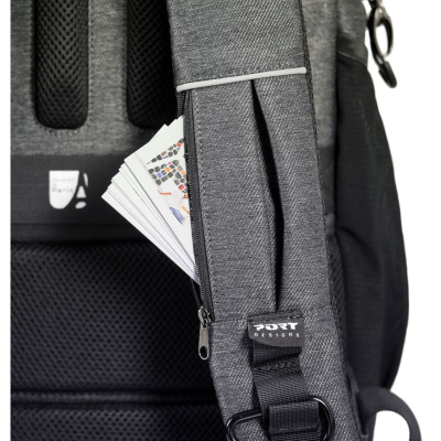 PORT DESIGNS Pro Montreal  |  Fits up to size 15.6 / 16 "  |  Backpack  |  Shoulder strap  |  Grey