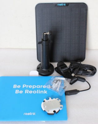 IZPĀRDOŠANA.  |  Reolink  |  Solar charger for video cameras  |  Solar Panel 2  |  UNPACKED, SCRATCHED HOLDER  |  23 month(s)