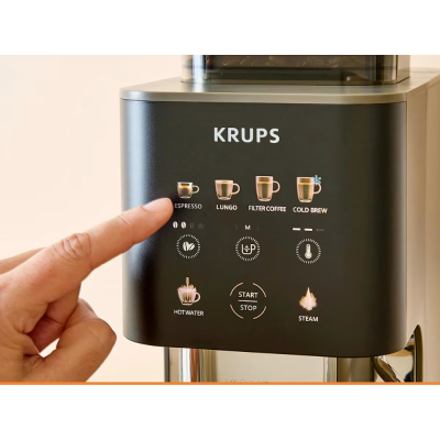 Krups Coffee Crush Experience Coffee maker SA403BE0, Black / Silver  |  Krups