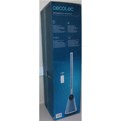 SALE OUT. EnergySilence 9890 Skyline Bladeless  |  Tower Fan  |  Stand Fan  |  50 W  |  Diameter 23 cm  |  Number of speeds 3  |  Oscillation  |  Timer  |  Remote control  |  Grey / White  |  DAMAGED PACKAGING