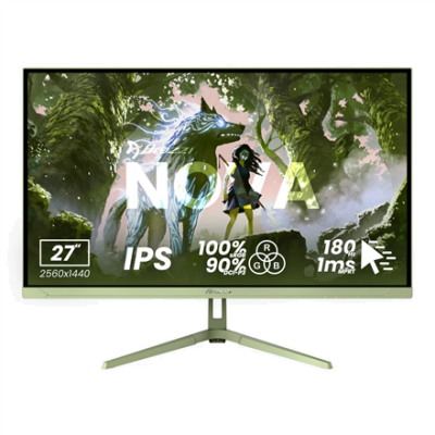 Arozzi Nova  |  27 "  |  IPS  |  QHD  |  16:9  |  260 Hz  |  1 ms  |  2560 x 1440 pixels  |  350 cd / m²  |  HDMI ports quantity 2  |  Forest Green