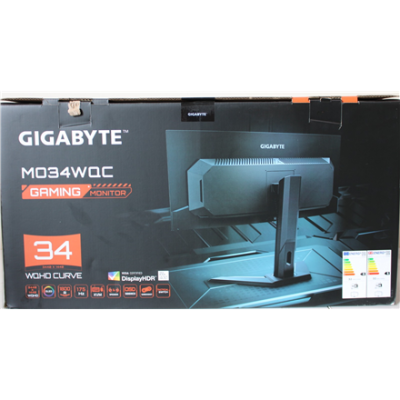 РАСПРОДАЖА. GIGABYTE МОНИТОР 34" MO34WQC EK  |  РАСПРОДАЖА. MO34WQC EK1  |  34 "  |  OLED  |  WQHD  |  175 Гц  |  0.03 мс  |  3440 x 1440 пикселей  |  250 кд / м²  |  HDMI порты количество 2  |  Гарантия 36 месяцев  |  ПОВРЕЖДЕННАЯ УПАКОВКА, ДЕМО