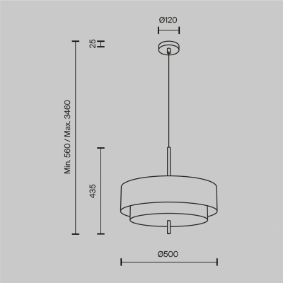 Pendant light BERGAMO, excl. 5xE27, max 60W, IP20