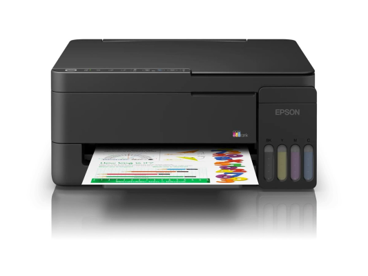 Epson EcoTank  |  L3351  |  Inkjet  |  Colour  |  Multifuction Printer  |  A4  |  Wi-Fi  |  Black
