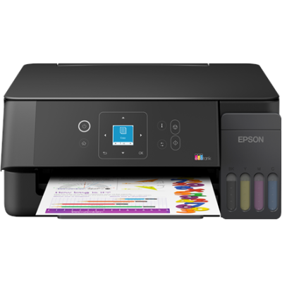 Epson EcoTank  |  L3360  |  Inkjet  |  Colour  |  Multifuction Printer  |  A4  |  Wi-Fi  |  Black