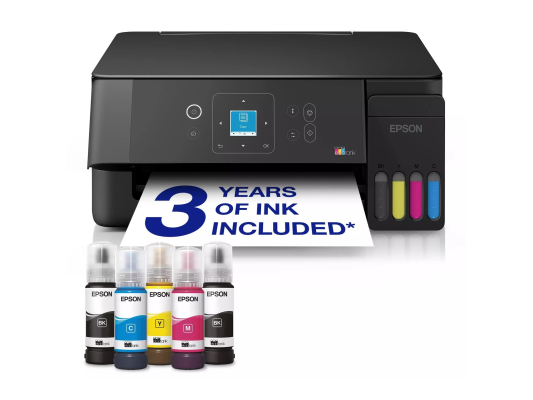 Epson EcoTank  |  L3361  |  Inkjet  |  Colour  |  Multifuction Printer  |  A4  |  Wi-Fi  |  Black