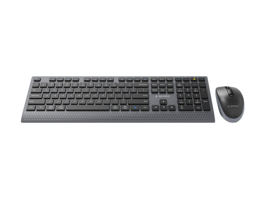 Gembird KBS-WPS-02 Dual-mode slim wireless desktop set, 2.4G+BT, US layout  |  Gembird