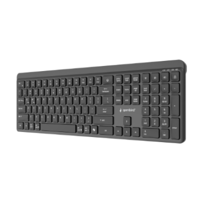 Gembird KB-WPS-03 Dual-mode pro-business slim wireless keyboard, 2.4G+BT, US layout  |  Gembird