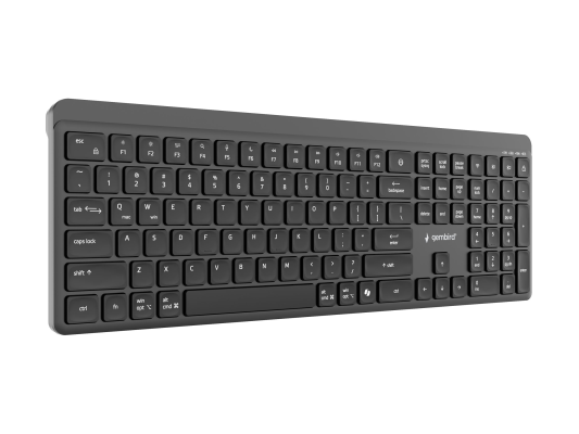 Gembird KB-WPS-03 Dual-mode pro-business slim wireless keyboard, 2.4G+BT, US layout  |  Gembird