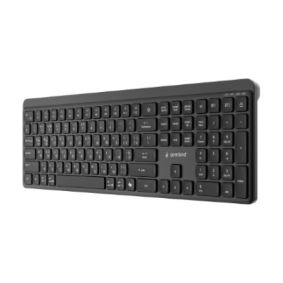 Gembird KB-WPS-03-CYRL Dual-mode pro-business slim wireless keyboard, 2.4G+BT, Kirilicas izkārtojums  |  Gembird