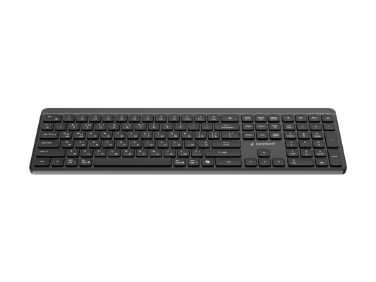 Gembird KB-WPS-03-CYRL Dual-mode pro-business slim wireless keyboard, 2.4G+BT, Kirilicas izkārtojums  |  Gembird