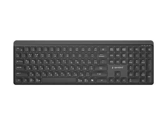 Gembird KB-WPS-03-CYRL Dual-mode pro-business slim wireless keyboard, 2.4G+BT, Kirilicas izkārtojums  |  Gembird