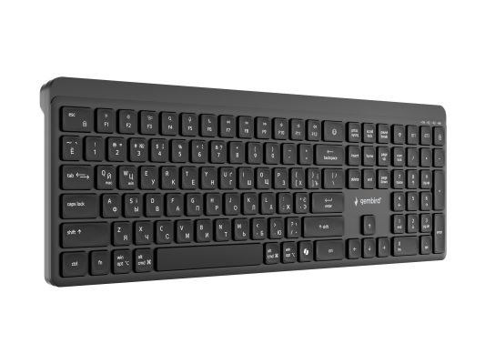 Gembird KB-WPS-03-CYRL Dual-mode pro-business slim wireless keyboard, 2.4G+BT, Kirilicas izkārtojums  |  Gembird