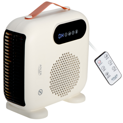 Adler LED Fan Heater with Remote Control  |  AD 7756  |  Fan heater  |  2000 W  |  Beige  |  IPX0
