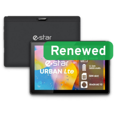 ESTAR Renewed Grade A  |  10.1 URBAN Tablet 4GB  |  Black  |  64 GB  |  Android