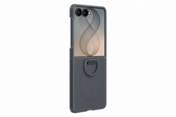 EF776CBE Silicone Ring Magnet Samsung Galaxy Flip 8, Black