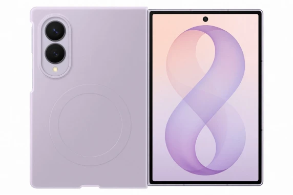 EF971CVE Silikona Magnēts Samsung Galaxy Fold 8, Violets