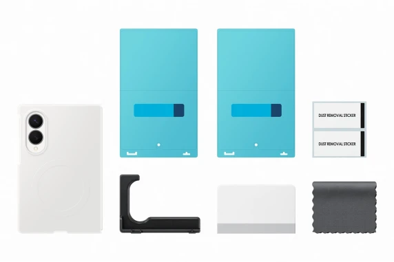 EF971CWE Silikona Magnēts Samsung Galaxy Fold 8, Balts