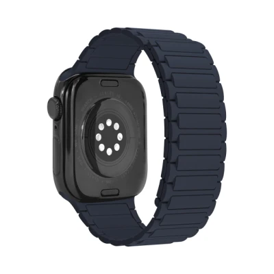 Mobilize Silicon Watch Band - Magnetic - for Apple 42 / 44 / 45 / 49mm - Blue