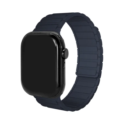 Mobilize Silicon Watch Band - Magnetic - for Apple 42 / 44 / 45 / 49mm - Blue