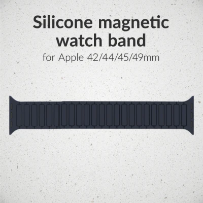 Mobilize Silicon Watch Band - Magnetic - for Apple 42 / 44 / 45 / 49mm - Blue