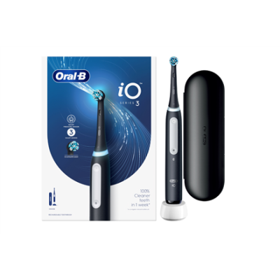 Oral-B iO3 Series Electric toothbrush, Black + Travel case  |  Oral-B