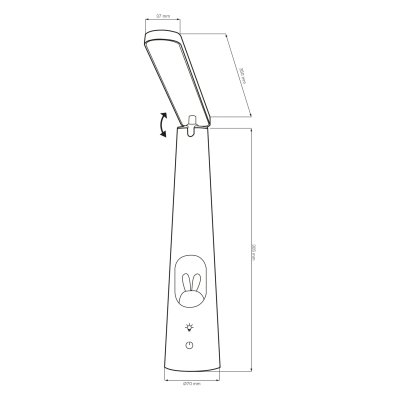 LED Table lamp BUNNY, 7W, 2700K / 4000K / 6500K, 380Lm, IP20