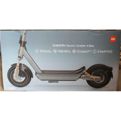 IZPĀRDOŠANA. Xiaomi Electric Scooter 6 Max GL  |  Xiaomi 24 month(s)  |  DAMAGED PACKAGING, PAINT AND BODY (NEAR SCREEN). MISSING INNER PACKAGING. ITEM IS SCRATCHED, DIRTY