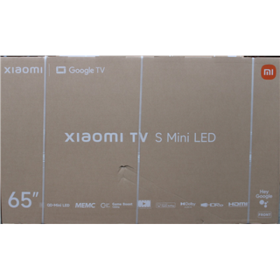 SALE OUT. Xiaomi TV S Mini LED 65 2026  |  SALE OUT. Xiaomi  |  S Mini LED 2026  |  65  |  Smart TV  |  Google TV  |  4K UHD  |  Dark Grey  |  DAMAGED PACKAGING, DENTED BACKSIDE