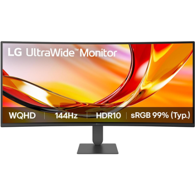 LG 34U620B-B UltraWide  |  34 "  |  VA  |  WQHD  |  21:9  |  144 Hz  |  5 ms  |  3440 x 1440 pikseļi  |  300 cd / m²  |  HDMI portu skaits 2