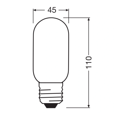 LED Light bulb with candle flame imitation E27, 1W, 20Lm, 1800K, 300­°