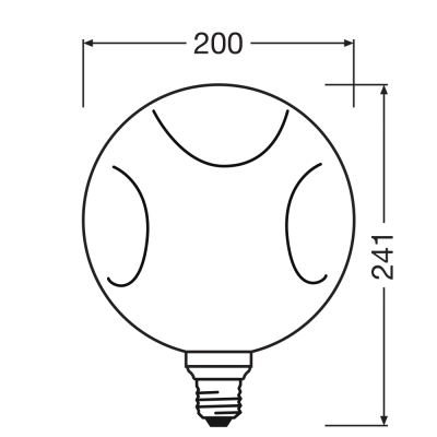 LED Bulb E27, 3.5W, 300Lm, 2700K, 100°, DECOR LED LAMP IN ELECTRO GLASS