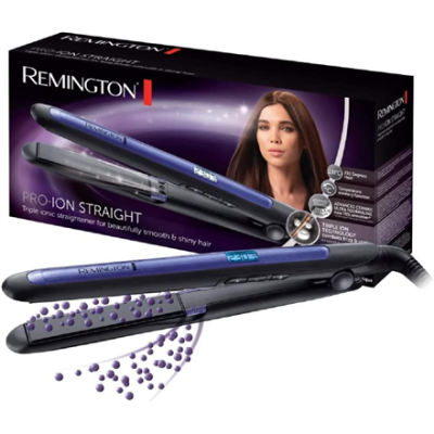 Remington  |  Pro-Ion Hair Straightener  |  S7710  |  Ceramic heating system  |  Ionic function  |  Display Digital  |  Temperature (min) 150 °C  |  Temperature (max) 230 °C  |  Blue / Black