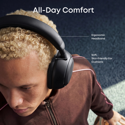 Anker Soundcore Space 2  |  Headphones  |  Over-ear  |  Microphone  |  Jet Black  |  Noise canceling