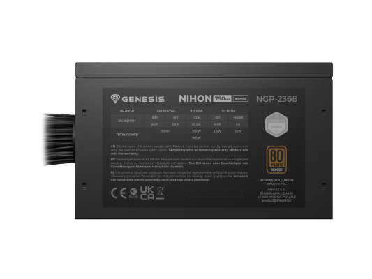 Genesis  |  PSU  |  Nihon 750NM  |  750 W  |  Black