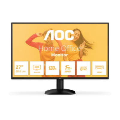 AOC Q27B35S3  |  27 "  |  IPS  |  QHD  |  16:9  |  120 Гц  |  1 мс  |  2560 x 1440 пикселей  |  300 кд / м²  |  Количество HDMI портов 1  |  Черный
