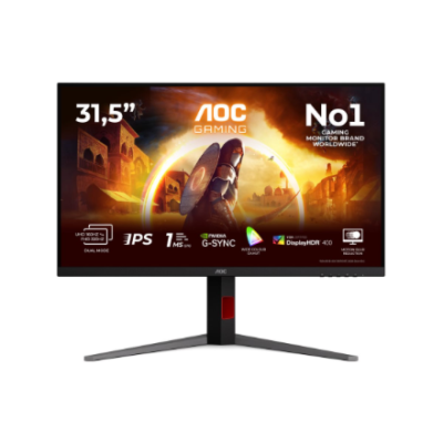 AOC U32G4U  |  32 "  |  Ātra IPS  |  UHD  |  16:9  |  160 Hz  |  1 ms  |  3840 x 2160 pikseļi  |  450 cd / m²  |  HDMI portu skaits 2  |  Melns
