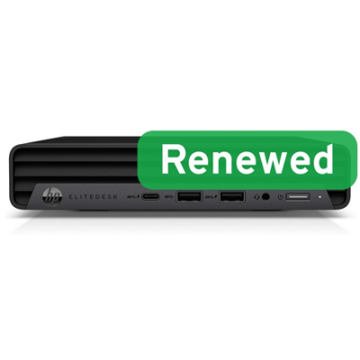 HP Renewed Grade A  |  EliteDesk 805 G6 Desktop Mini  |  AMD Ryzen 5 PRO  |  4650GE  |  16 GB  |  SSD  |  256 GB  |  AMD Radeon Graphics  |  Windows 11 Pro
