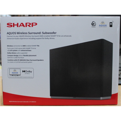 РАСПРОДАЖА. Sharp AQUOS Wireless Surround Subwoofer  |  Sharp AQUOS Surround Subwoofer  |  CP-AWS0101  |  Wi-Fi  |  DAMAGED PACKAGING  |  Wireless connection