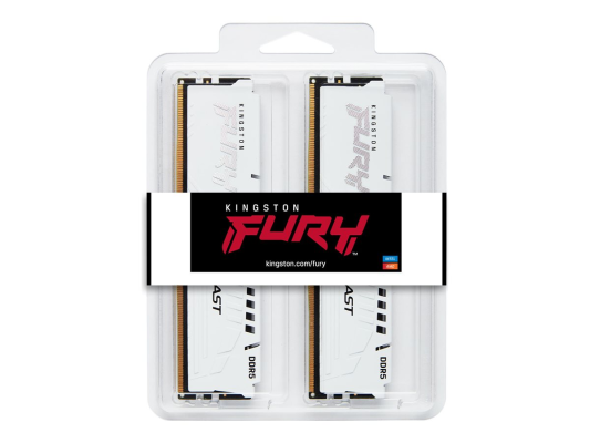 Kingston KF560C30BWE-16 16GB 6000MT / s DDR5 CL30 DIMM FURY Beast White EXPO  |  Kingston