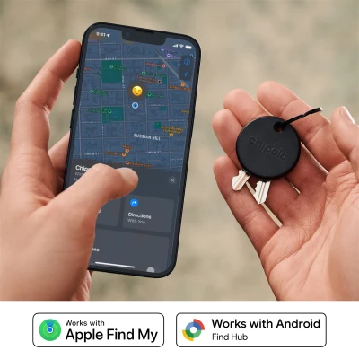 Chipolo POP – Bluetooth-трекер с заменяемой батареей для iOS и Android, 4 шт. - Черный