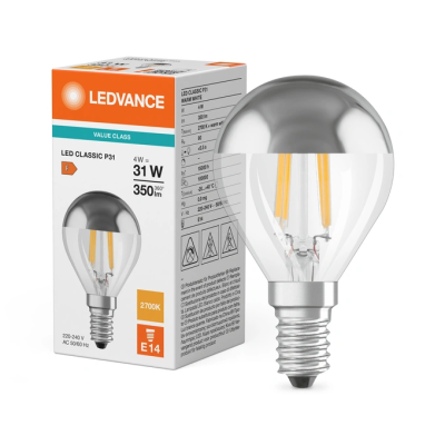 LED Filament bulb E14, P45, 4W, 2700K, 350Lm, 300°