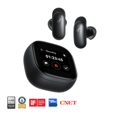 Anker Soundcore bezvadu austiņas  |  Liberty 5 Pro Max  |  Bluetooth  |  Iekšējās  |  Mikrofons  |  Melns  |  Troksni slāpējošs  |  Troksni samazinošs
