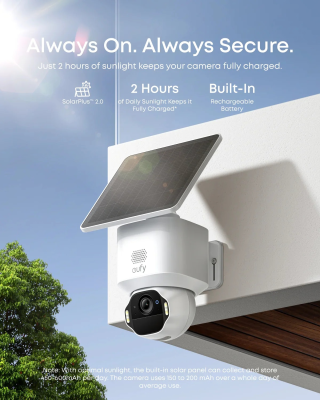 Anker Eufy SoloCam E42 2-Cam Kit (HomeBase 3)  |  8 МП  |  F / 1.6  |  IP65  |  Micro SD, макс. 128 ГБ