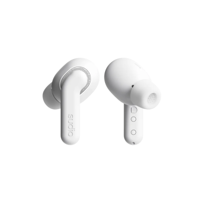 Sudio Earbuds  |  E4 Pro  |  Bluetooth  |  Внутренние  |  Микрофон  |  Облачный белый  |  Шумоподавление  |  Снижение шума  |  Беспроводные