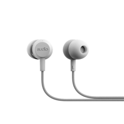 Sudio V3 USB-C ausīs ievietojamās austiņas  |  Iebūvēts mikrofons  |  Pelēkas / Baltas
