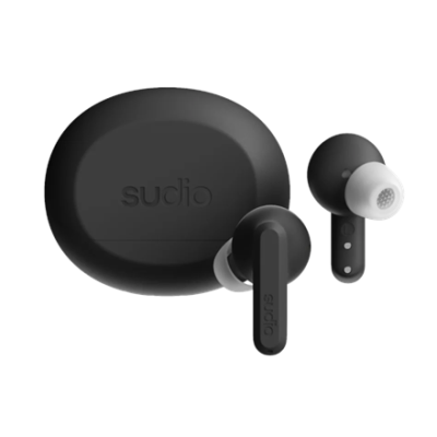 Sudio A3 Pro True Wireless Earbuds  |  Bluetooth  |  Active Noise Cancelling  |  Built-in Microphone  |  Cloudy Black