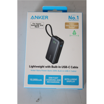 РАСПРОДАЖА. Anker 545 Nano Power Bank  |  A1259G11  |  10000 mAh  |  Черный  |  DEMO